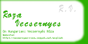 roza vecsernyes business card